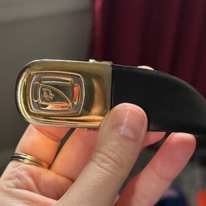Vintage Christian Dior Gold Silver Tone Metal Belt Buckle Interchangeable Unisex
